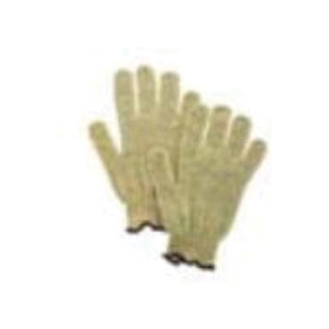 Sperian® by Honeywell CRT17 Perfect Fit Economy Grade General Purpose Gloves, Knit, L, 7 ga Kevlar®/Fiberglass/Polyester, Black/Yellow, Knit Wrist Cuff, Uncoated Coating, Resists: Abrasion, Cut and Puncture, Seamless Knit Lining, Gunn Cut/Straight Thumb