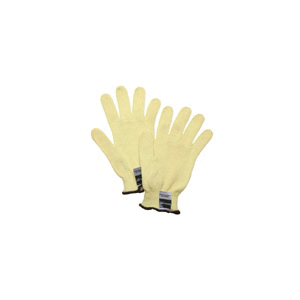 Sperian® by Honeywell KV20AL-100 Perfect Fit KV20AL Heavy Weight General Purpose Gloves, Knit, 7 ga Kevlar®, Yellow, Knit Wrist Cuff, Uncoated Coating, Resists: Abrasion and Cut, Seamless Knit Lining