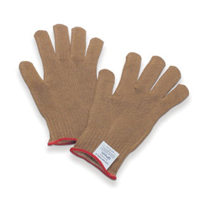 Sperian® by Honeywell KV5SS-L Perfect Fit Heavy Weight General Purpose Gloves With Gold Filament Wrap, Knit, L, 7 ga Stainless Steel/Synthetic Fiber, Gold, Knit Wrist Cuff, Uncoated Coating, Resists: Abrasion, Cut, Puncture, Slash and Tear