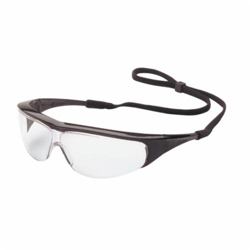 Uvex® by Honeywell 11150350 Millennia™ High Performance Lightweight Safety Eyewear, Ultra-Dura® Hard Coat, Clear Lens, Wrap Around Frame, Black, Nylon Frame, Polycarbonate Lens, ANSI Z87+, Military V0