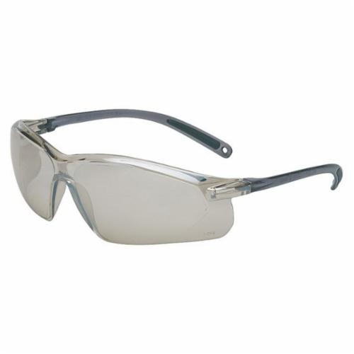Uvex® by Honeywell A704 A700 General Purpose Safety Eyewear, Anti-Scratch/Hard Coat, Silver Mirror Lens, Wrap Around Frame, Gray, Polycarbonate Frame, ANSI Z87.1-2010, CSA Z94.3