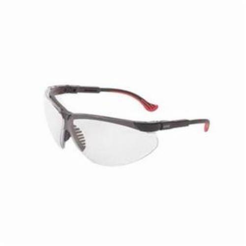 Uvex® by Honeywell S3308 Genesis XC™ Safety Eyewear, Ultra-Dura® Hard Coat, Silver Mirror Lens, Wrap Around Frame, Black, Polycarbonate Frame, ANSI Z87+, ANSI.Z87.1-1989, CSA Z94.3, CA 18819, Military V0