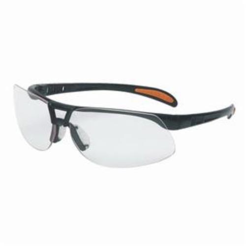 Uvex® by Honeywell S4200X Protege® Ultra Lightweight Safety Eyewear, Uvextra® Anti-Fog, Clear Lens, Wrap Around Frame, Metallic Black, Polycarbonate Frame, ANSI Z87.1-1989, ANSI Z87.1-2010, CSA Z94.3, CA 19067, Military V0