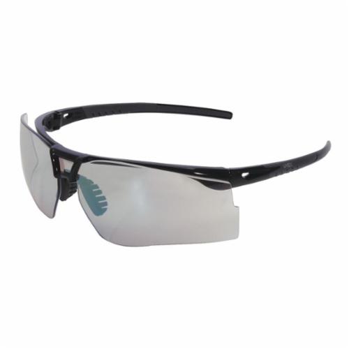 Uvex® by Honeywell S0504 High Performance Safety Eyewear, Supra-Dura® Anti-Scratch, SCT Reflect 50 Lens, Half-Frame Frame, Gloss Black/Gray, Polycarbonate Frame, ANSI Z87.1-2003, CSA Z94.3-2007