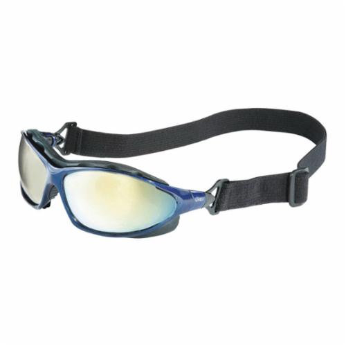 Uvex® by Honeywell S0624X Seismic® Indirect Vented Sealed Eyewear, Uvextra® Anti-Fog, SCT Reflect 50 Lens, Full-Frame Frame, Metallic Blue, Polycarbonate Frame, ANSI Z87.1-2003, CSA Z94.3