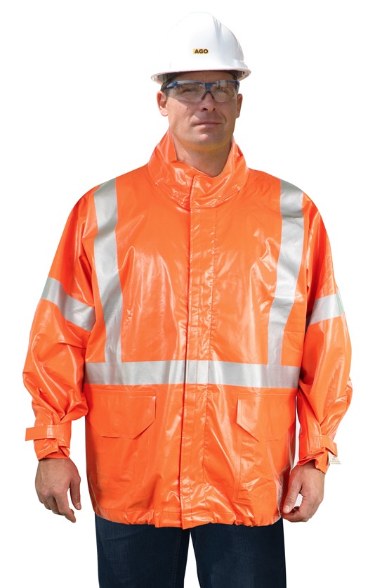 AGO® HV922 CSA Z96 Arc/FR Level 2 | Hi-Viz Arc/FR Rain Jacket