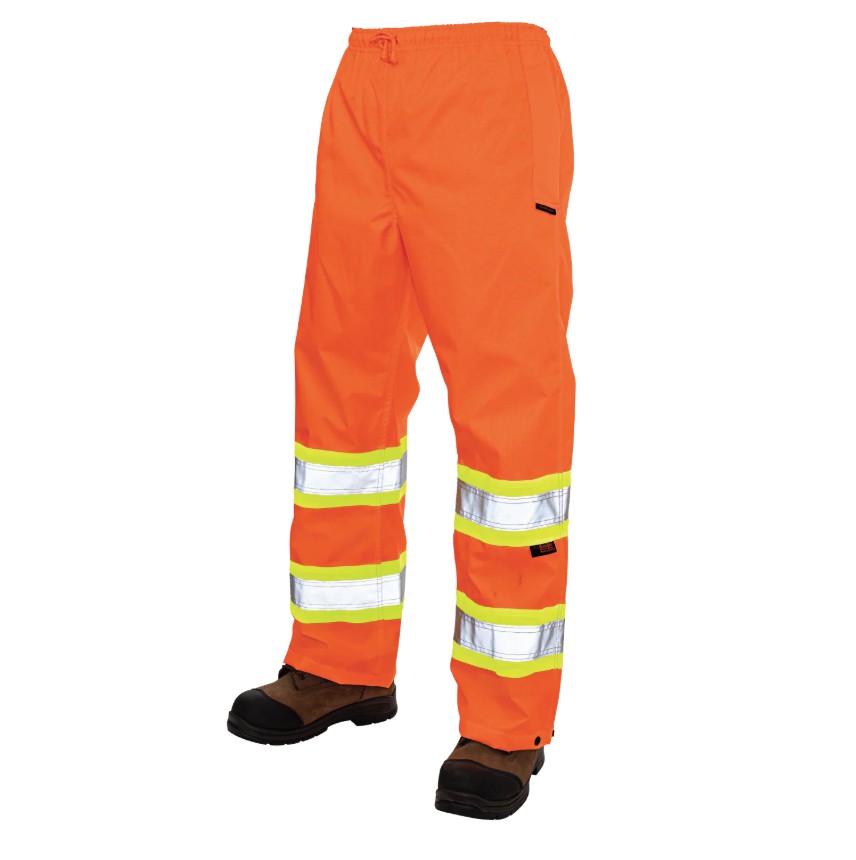 Tough Duck® S374-OR Pull-On Ripstop Safety Rain Pants