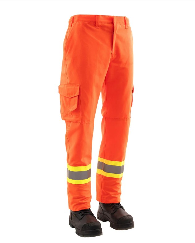 Forcefield® 024-75200 Hi Vis Ripstop Cargo Safety Work Pant Orange