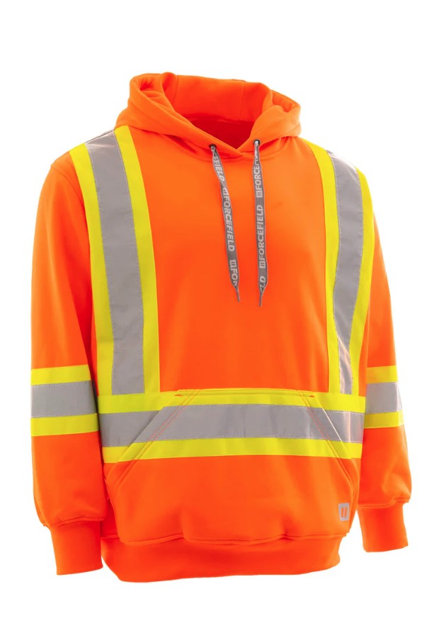 Forcefield® 024-P854OR-XL Deluxe Pullover Safety Hoodie Orange