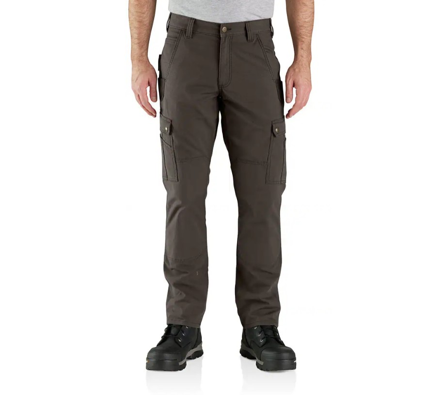 Carhartt® 105461 Relaxed Straight Ripstop Double-Front Cargo Pants, Dark Coffee, Size 32x30