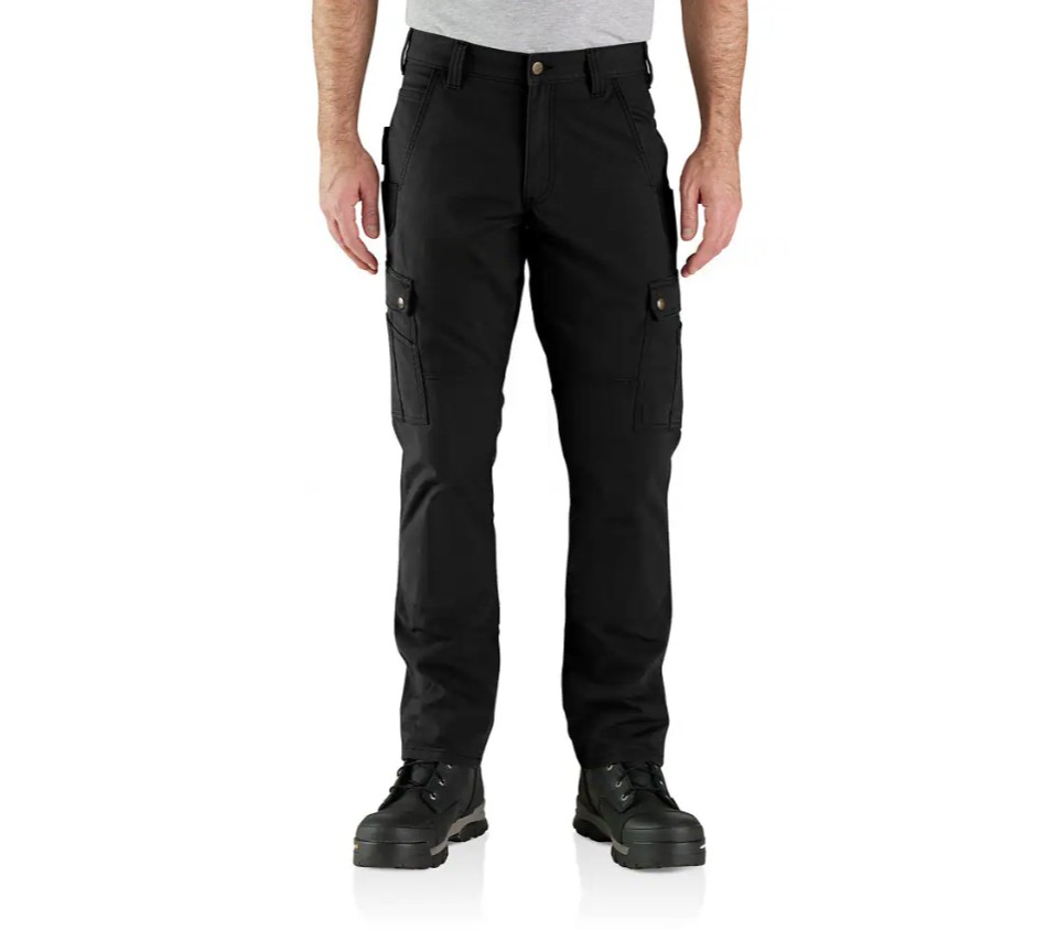 Carhartt® 105461 Relaxed Straight Ripstop Double-Front Cargo Pant, Black, Size 32x30