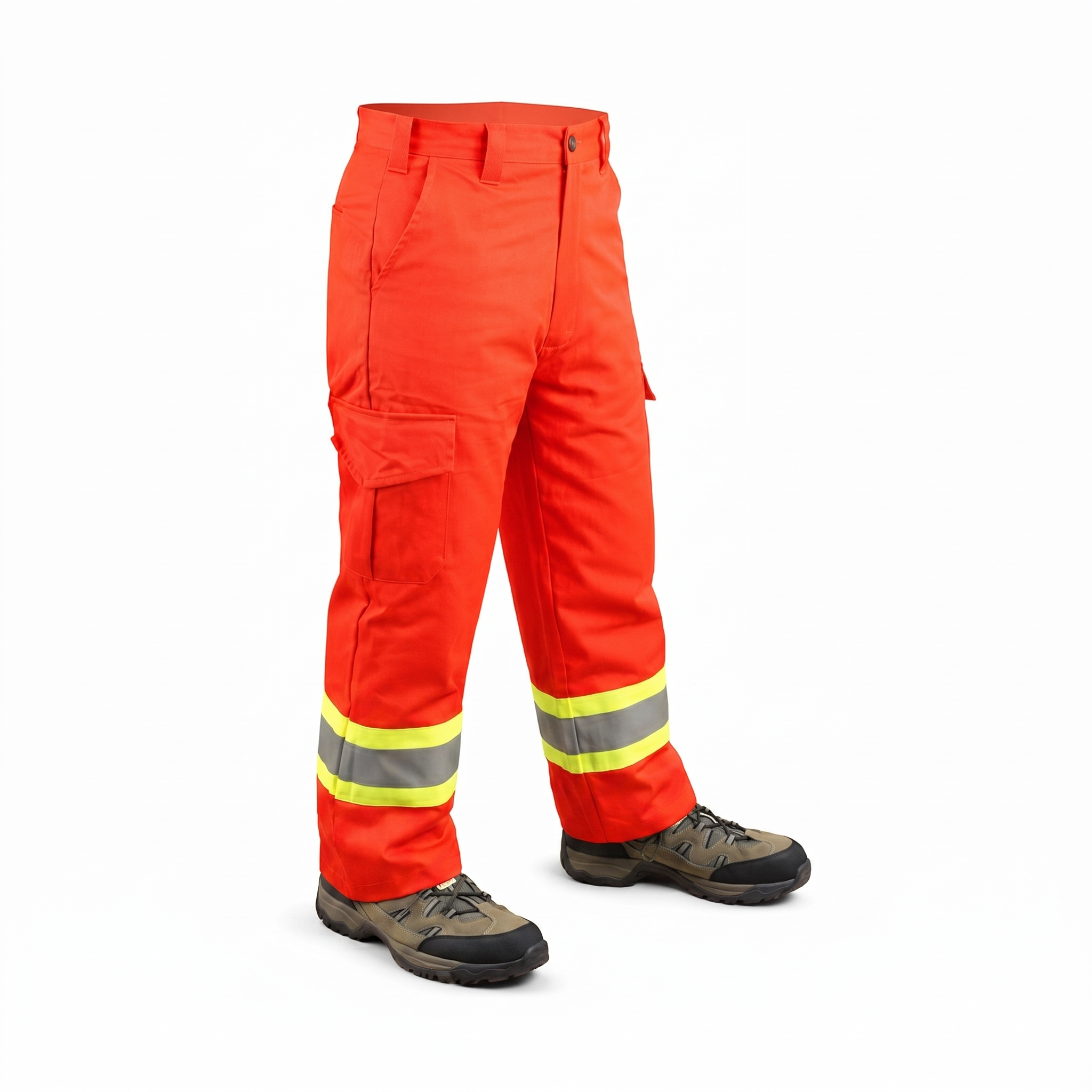 Wasip® 172-O-32x30 Cotton Twill Cargo Pants w/ Refl. Tape Orange Size 32x30