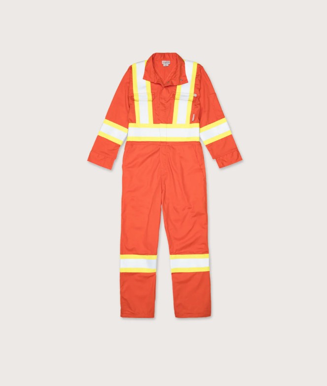 RASCO® FR80050H Hi Vis 88/12 Orange Coverall with 4" CSA Trim