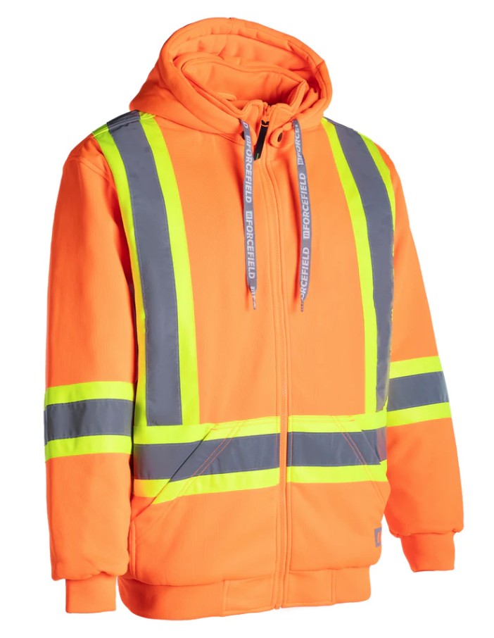 Forcefield® 024-P814QOR Safety Hoodie with Quilted Liner Orange