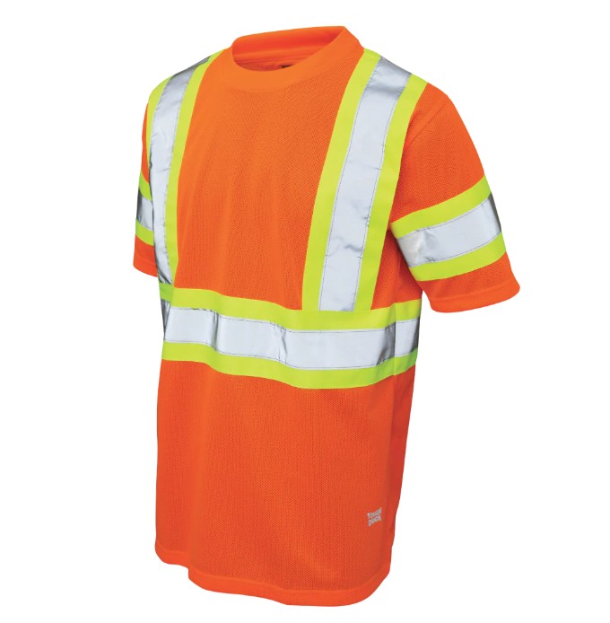 Tough Duck® ST09-OR Micro Mesh Short-Sleeve Safety T-Shirt Orange
