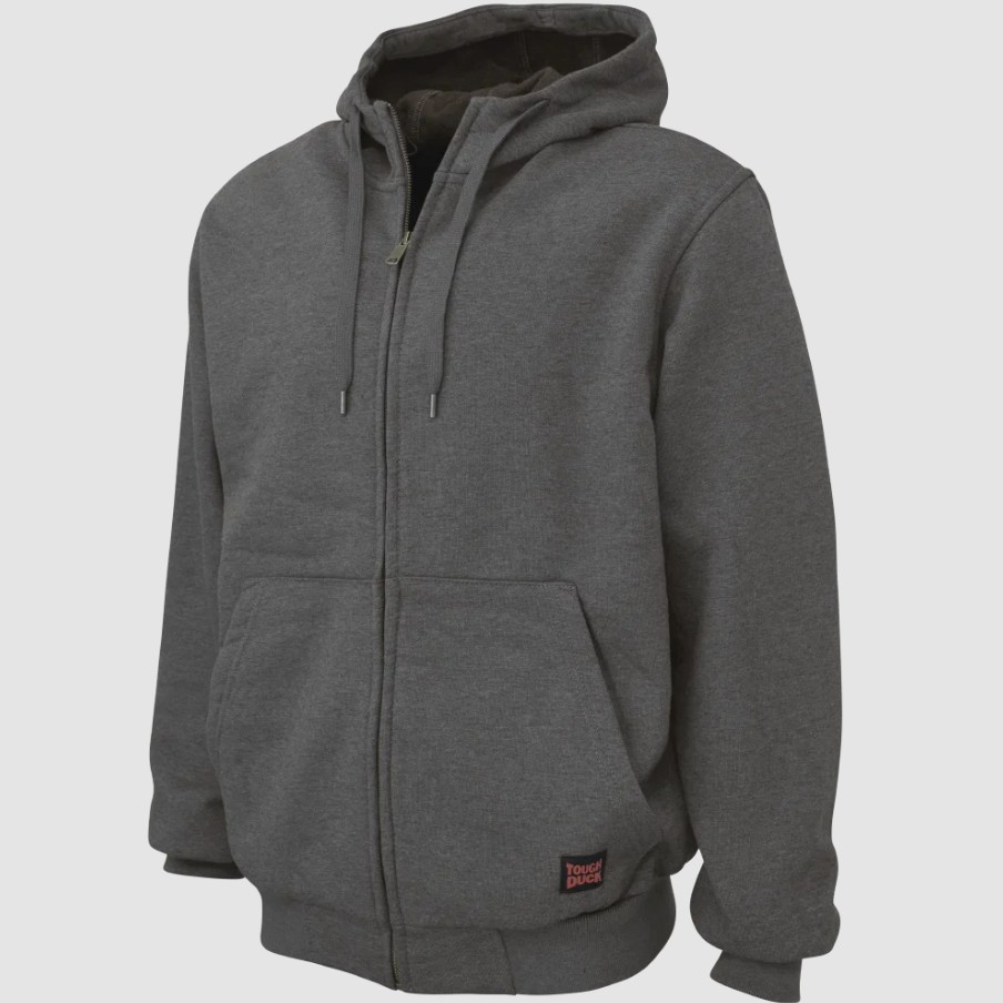 Tough Duck® WJ22-CHARL Fleece Pullover Hoodie Charlcoal
