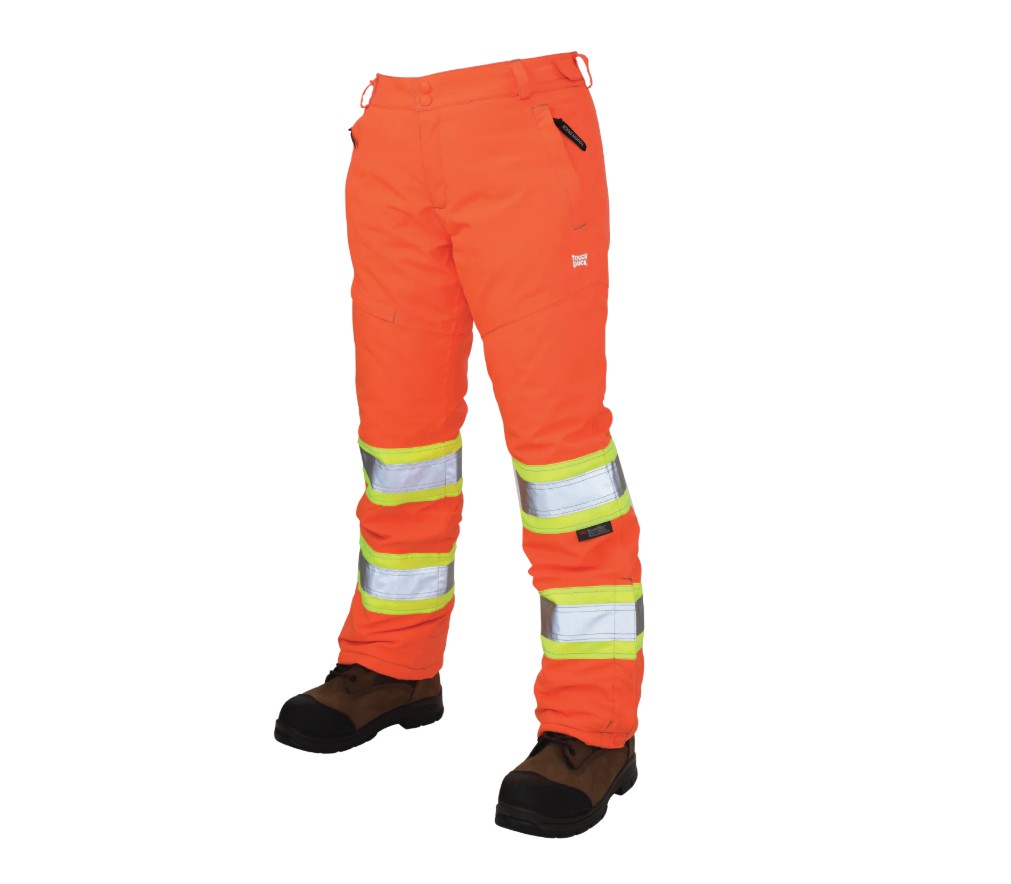 Tough Duck® SP071-FLOR Women’s Insulated Flex Safety Pant Fluorescent Orange