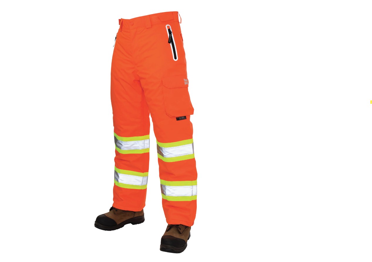 Tough Duck® SP08-FLOR Pull-On Ripstop Technical Snow Pant Fluorescent Orange
