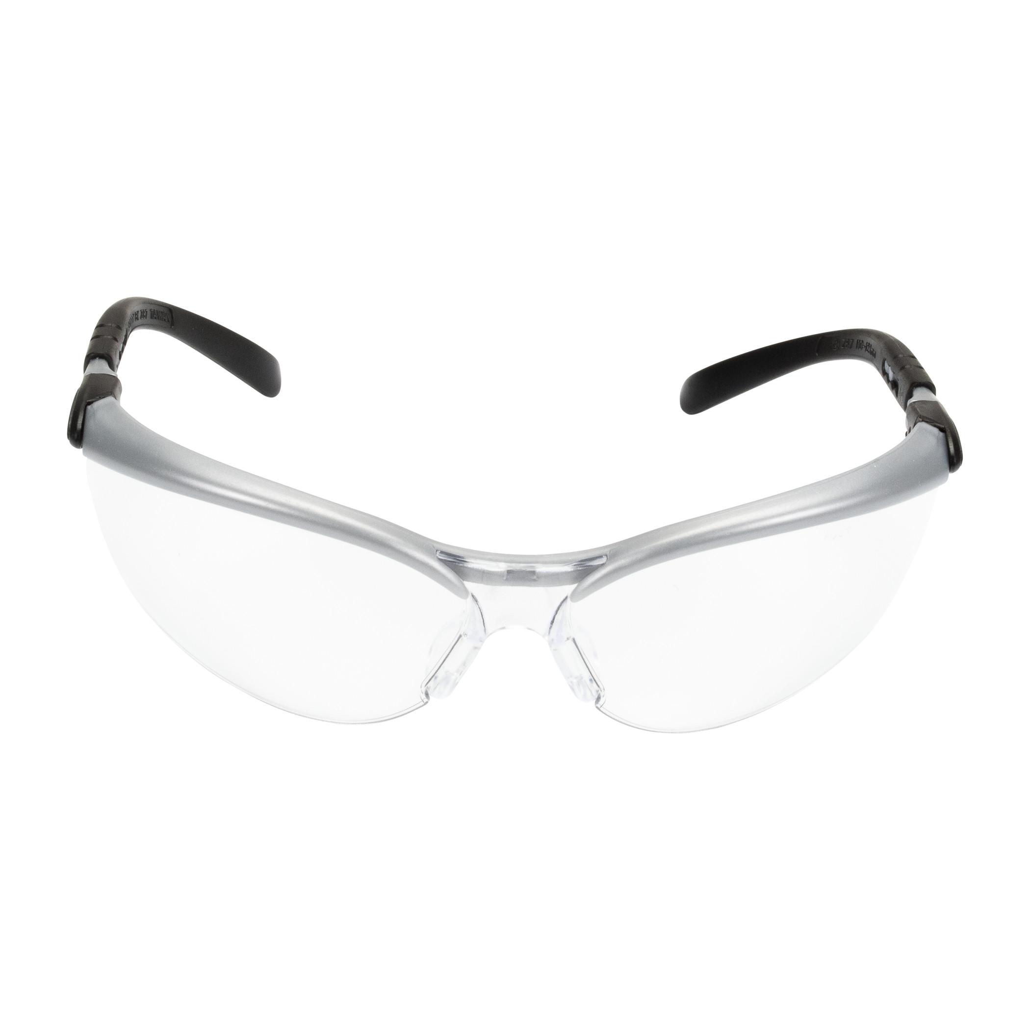 3M™ 7000052795 Eyewear, Anti-Fog/Anti-Scratch, Clear Lens, Half-Frame Frame, Silver, Plastic Frame, Polycarbonate Lens, ANSI Z87.1-2015/CSA Z94.3