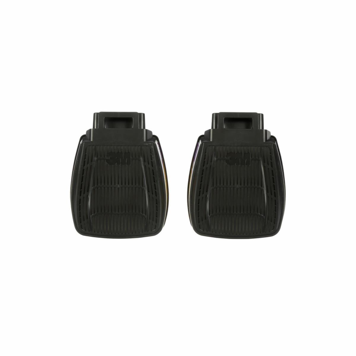 3M™ 7100153233 Filter, For Use With 3M Secure Click Half Face Piece Reusable Respirator HF-800 Series, P100 Filter Class, Secure Click™ Connection, Magenta/Yellow