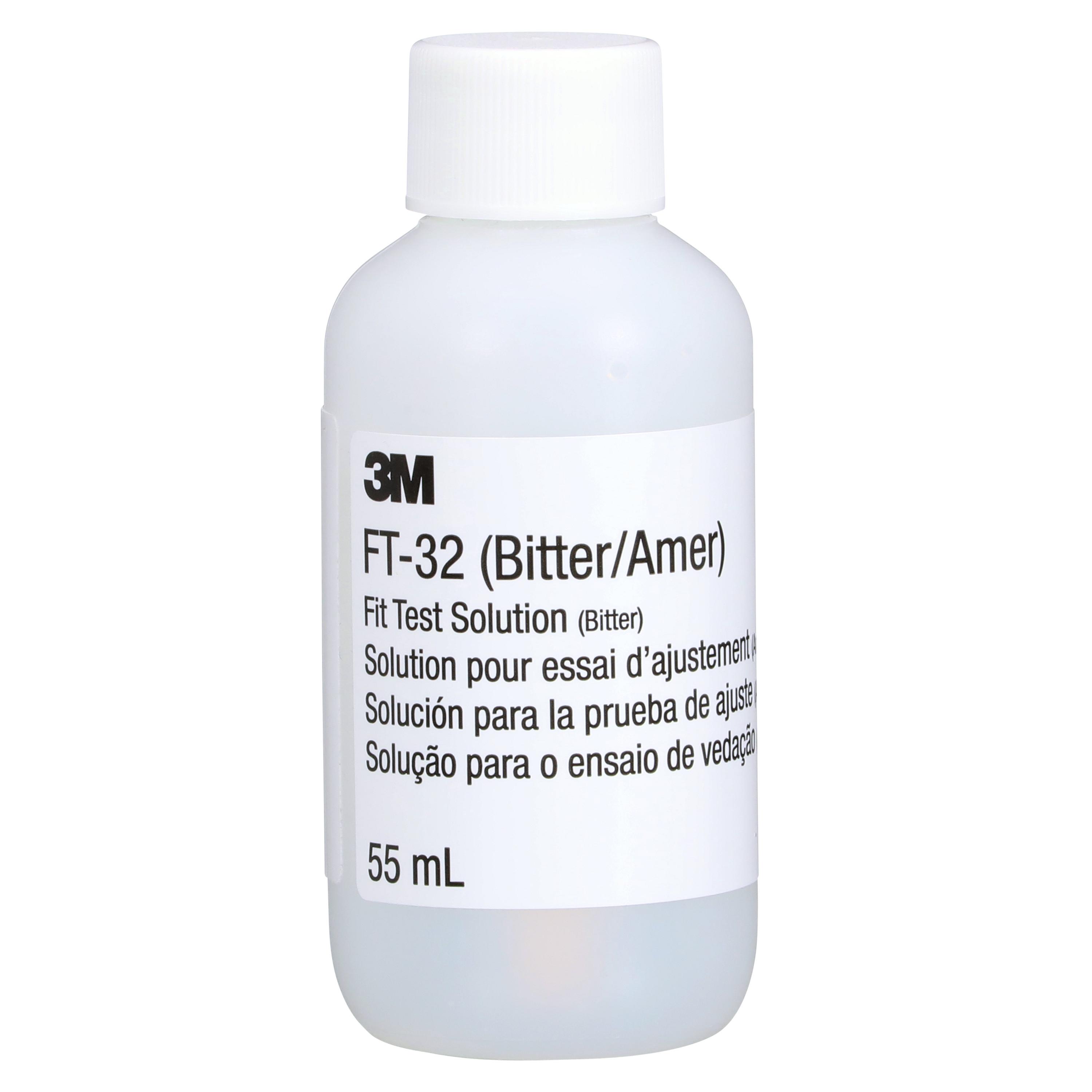 3M™ 7100350838 Bitter Taste Test Solution, For Use With 3M Qualitative Fit Test Apparatus FT-10, FT-20 and/or FT-30