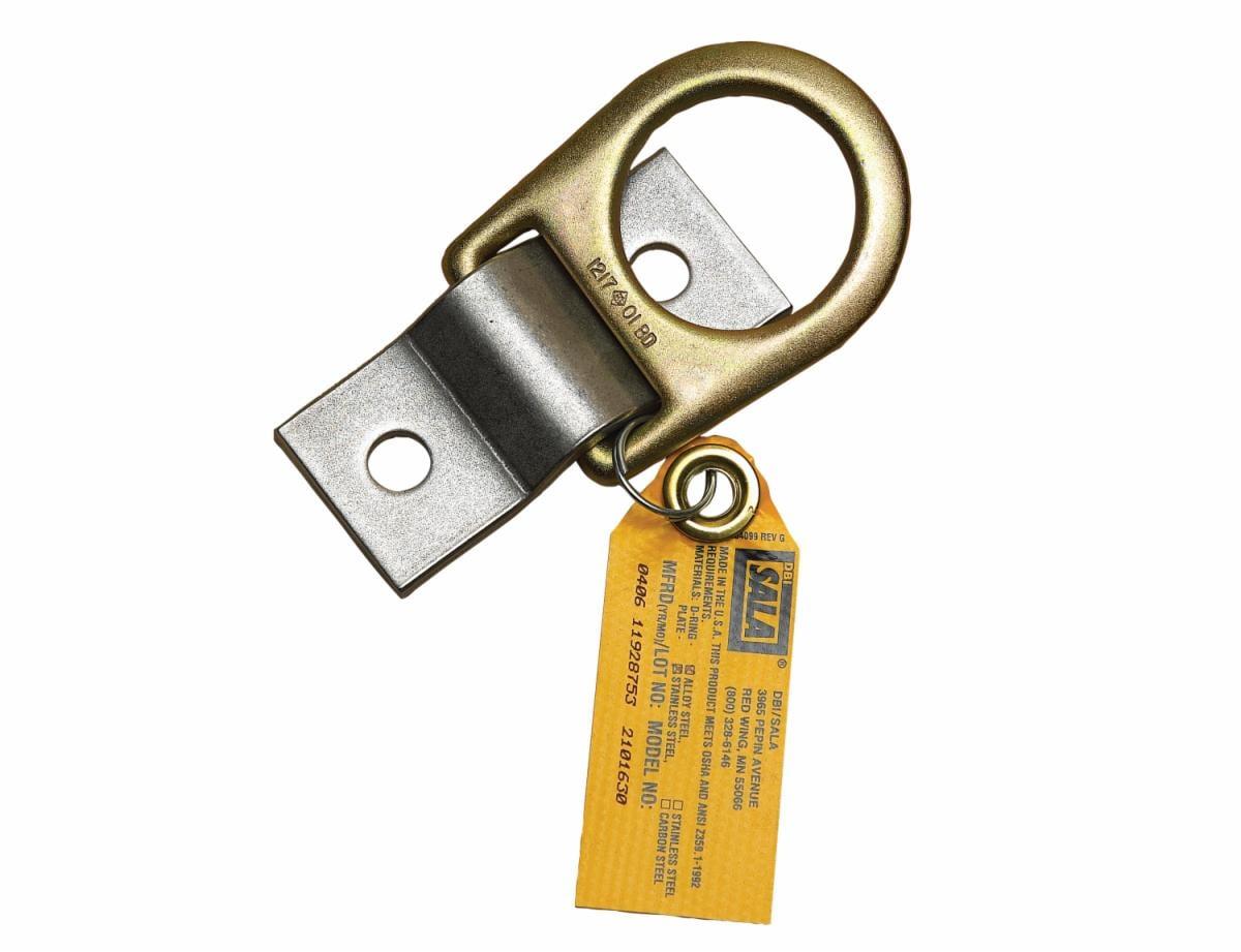 3M™ DBI-SALA® 7100188830 2101630 D-ring Anchorage Plate, Steel, Silver/Yellow
