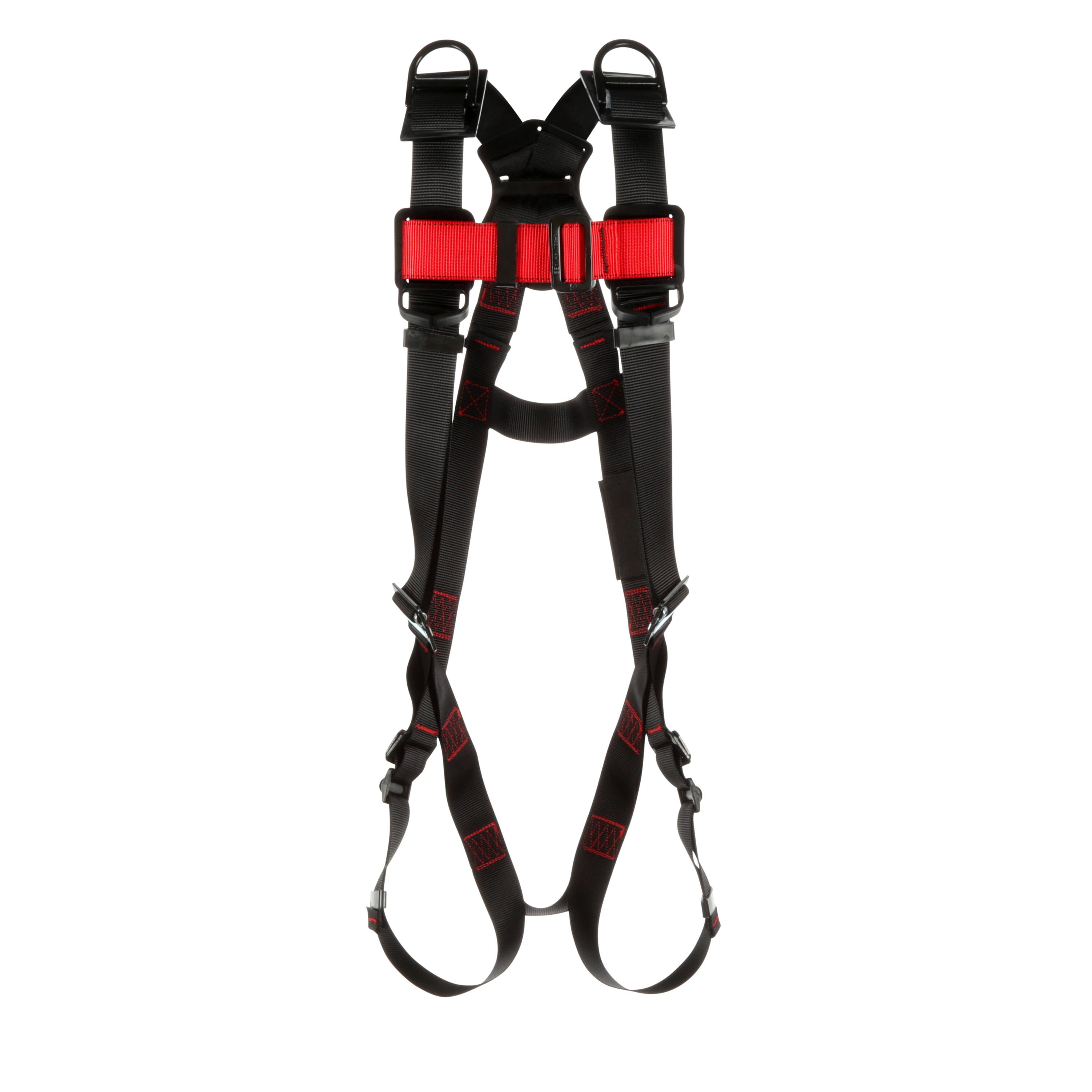 3M Protecta Fall Protection 7012816863 1161577 Harness, M/L, 420 lb Load, Polyester Strap, Parachute Leg Strap Buckle, D-Ring Shoulder Strap Buckle, Black