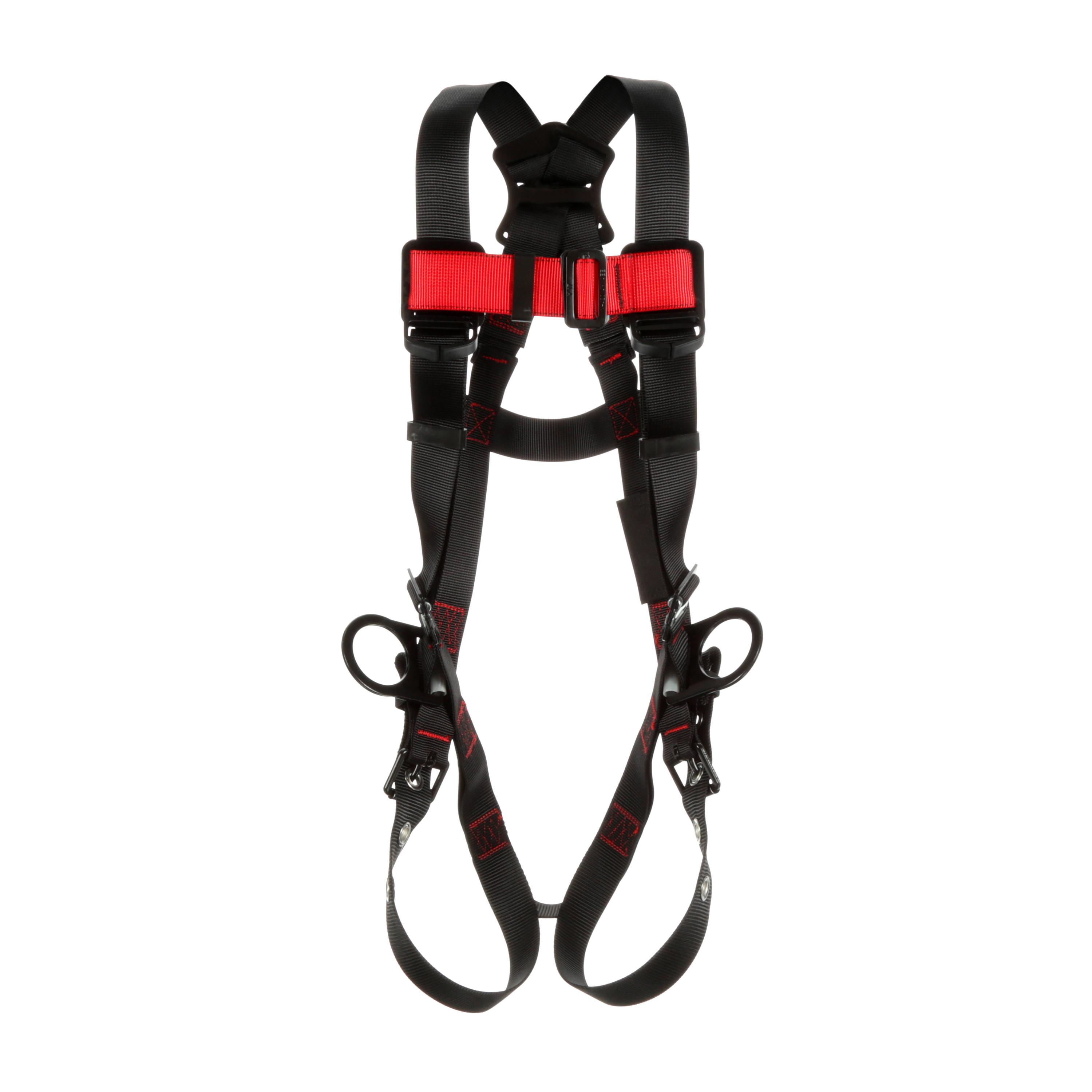 3M Protecta Fall Protection 7012816786 1161532 Harness, M/L, 420 lb Load, Polyester Strap, Pass-Thru Leg Strap Buckle, D-Ring Shoulder Strap Buckle, Black