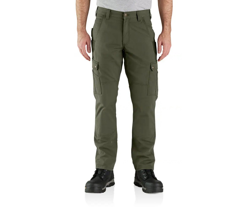 Carhartt® 105461 Relaxed Straight Ripstop Double-Front Cargo Pants, Basil, Size 42x34