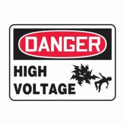 Accuform® MELC124VP Danger Sign, DANGER, 10 in H x 14 in W, Plastic, Fastened Mount