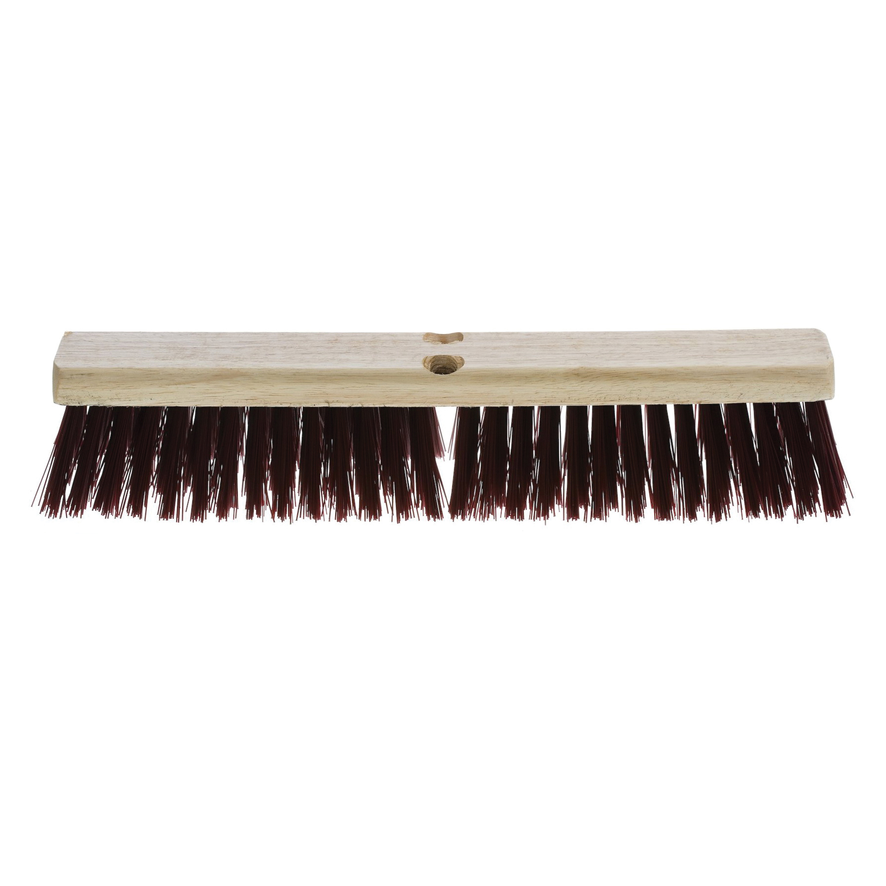 AGF 8318 Stiff Push Broom, Coarse Sweep Face, Brown Synthetic Fiber Bristle