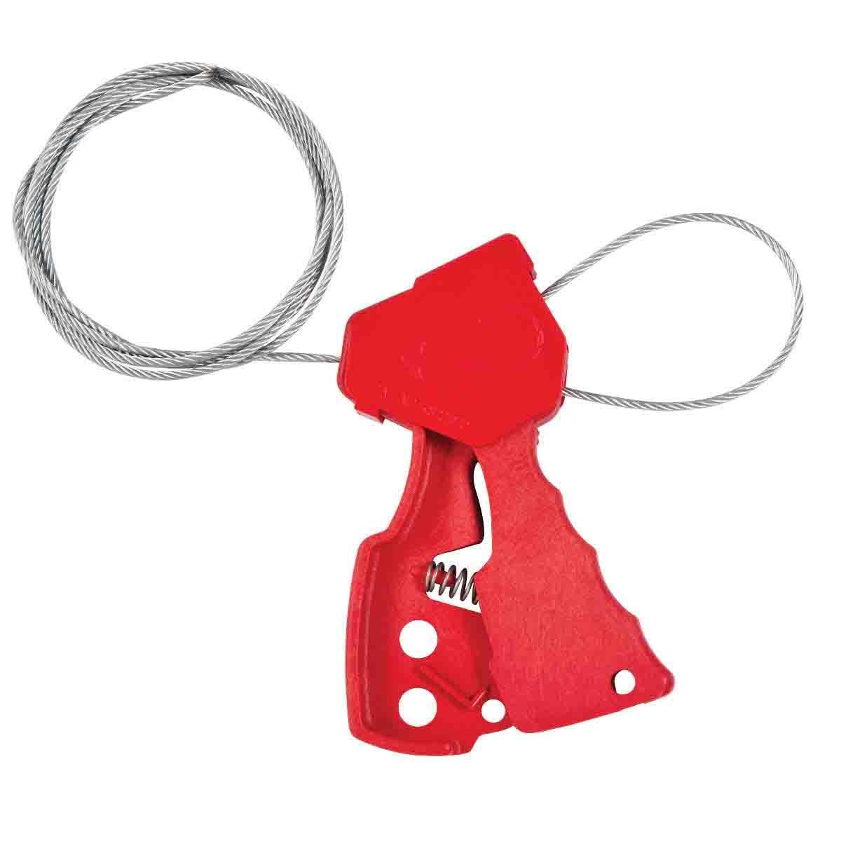 Brady® 65318 Original Cable Lockout, 1/8 in Dia 6 ft L Nylon Cable, Red Body/Silver Cable, LOTO-37 Nylon Body, OSHA 1910.147
