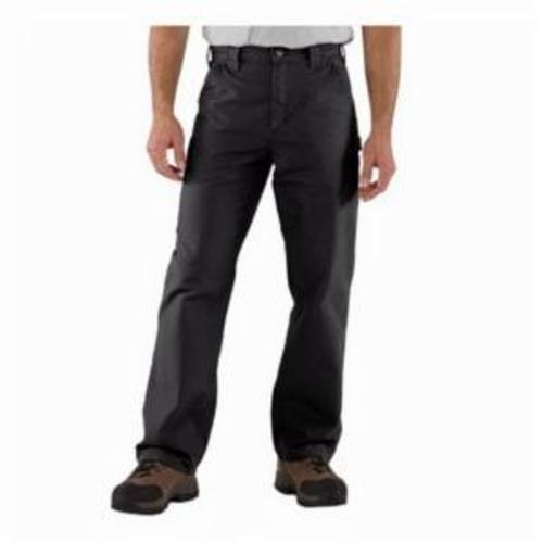Carhartt® B151-BLK-44x32 Loose Original Fit Solid Unlined Dungaree Work Pant, Men's, 32 in Waist, 44 in L Inseam, Black, Ring-Spun Cotton Canvas