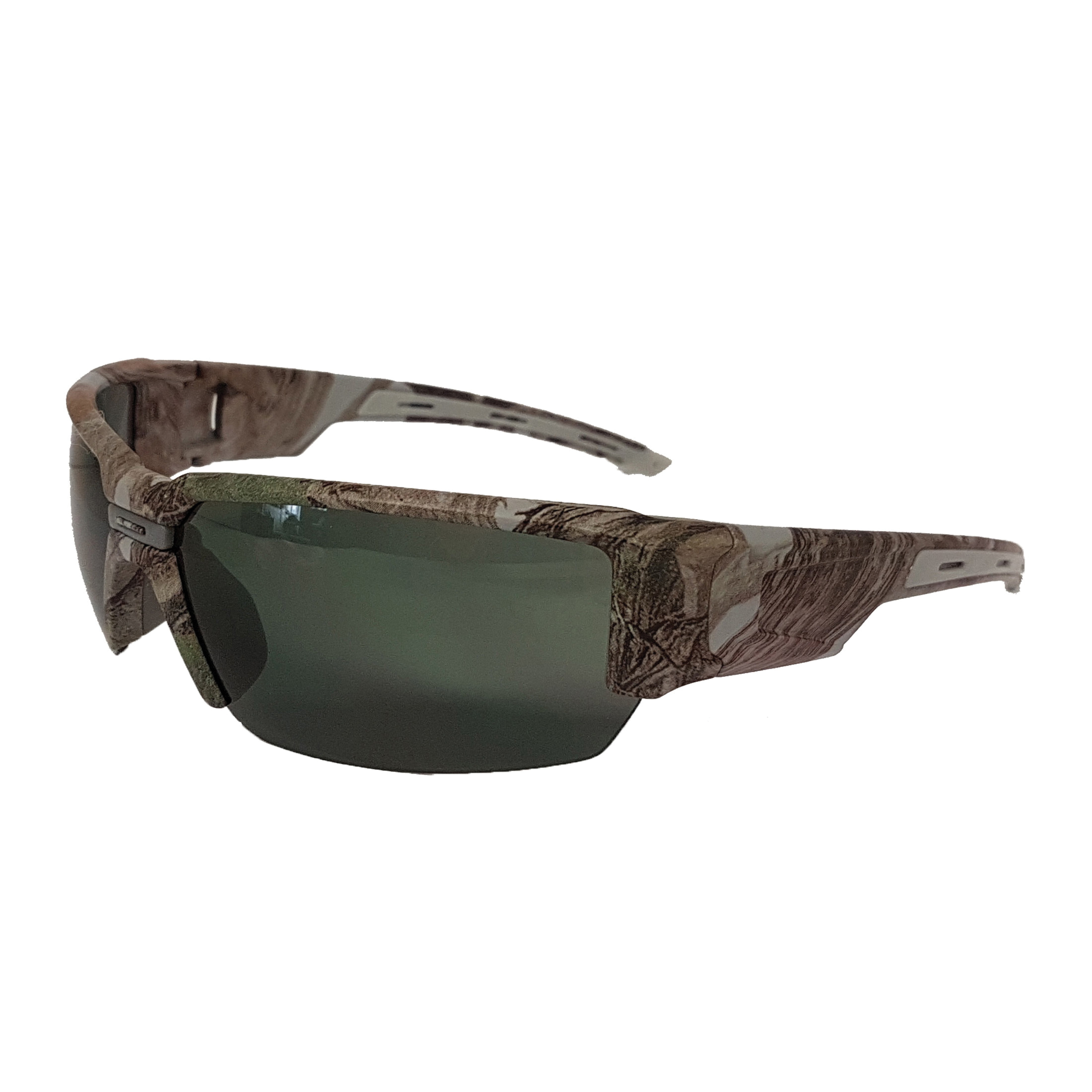 DENTEC SAFETY Hartley™ 12E983210 Safety Glasses With Carry Bag, Scratch-Resistant, Gray Lens, Full-Frame Frame, Camouflage, Plastic Frame, Polycarbonate Lens