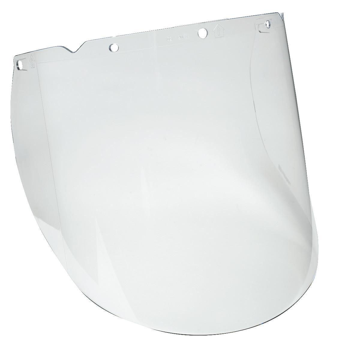 MSA V-Gard® 10115851 Heavy Duty Molded Visor, Clear, Propionate, 9-1/4 in H x 18 in W x 0.098 in THK Visor, For Use With MSA V-Gard® Frames and Headgears, ANSI/ISEA Z87.1-2010, CSA Z94.3, EN 166, AS/NZS 1337