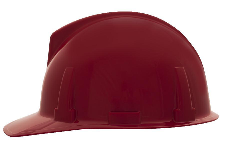 MSA Topgard® 454727 Cap Style Hard Hat, 6-1/2 Fits Mini Hat, 8 Fits Max Hat, Polycarbonate, 4-Point 1-Touch® Suspension, ANSI Electrical Class Rating: Class E, ANSI Impact Rating: Type I, Pin Lock Adjustment