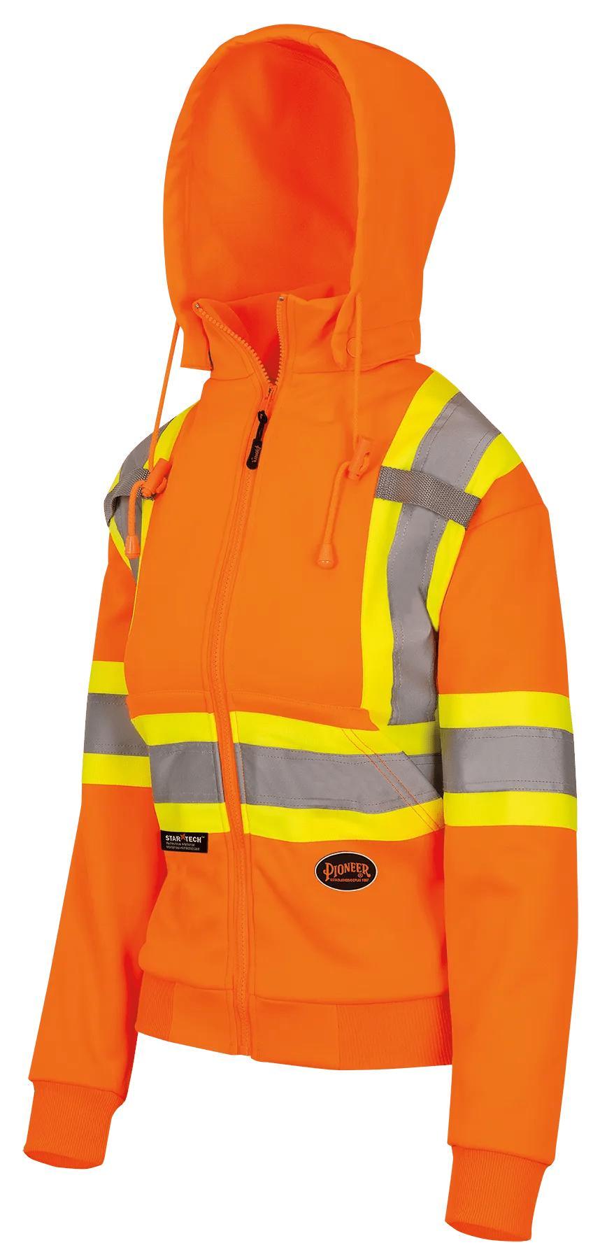 PIONEER® V1060850 Safety Shirt, Hi-Vis Orange, Polyester, ANSI/ISEA 107-2020 Class 3 Type P and R, CSA Z96-22 Class 2 Level 2