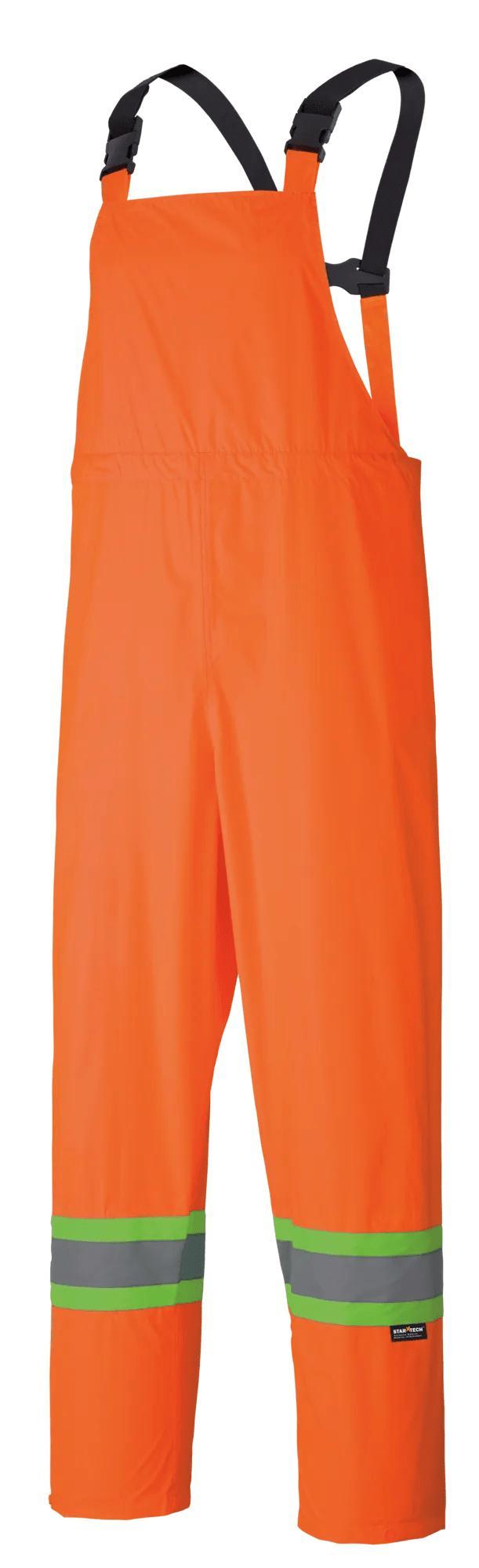 PIONEER® V1080150 Lightweight Waterproof Safety Rainsuit, Women, 2XL, Orange, Polyester/PVC