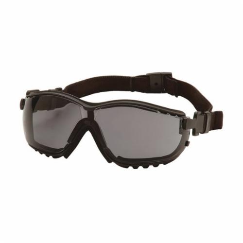 Pyramex® GB1820ST V2G® Protective Goggles, Anti-Fog/Anti-Scratch Gray Polycarbonate Lens, Yes % UV Protection, CSA Certified, CE Certified, ANSI Specified