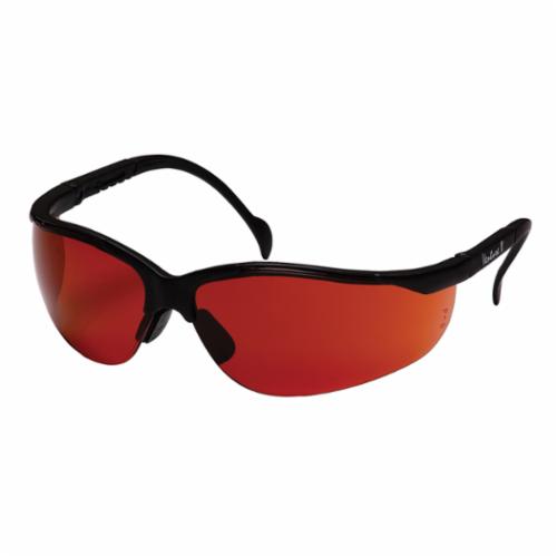 Pyramex® SB1835S Safety Eyewear, Anti-Scratch, Sun Block Bronze Lens, Black, Nylon 6.6 Frame, Polycarbonate Lens, ANSI P Z87.1, CAN/CSA Z94.3-15, CE EN166, MIL-PRF 32432