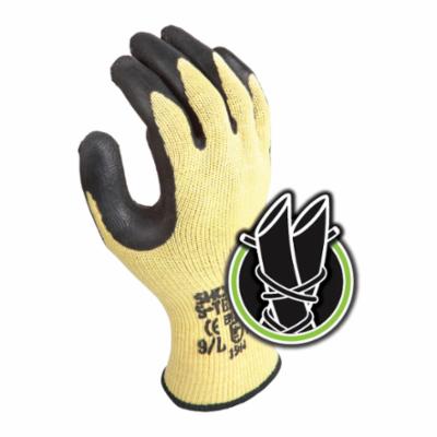 S-TEX® S-TEX303 Cut Resistant Gloves, Latex/Natural Rubber Coating, Hagane Coil®, Knit Wrist Cuff, Resists: Abrasion, Cut and Puncture, ANSI Cut-Resistance Level: A6