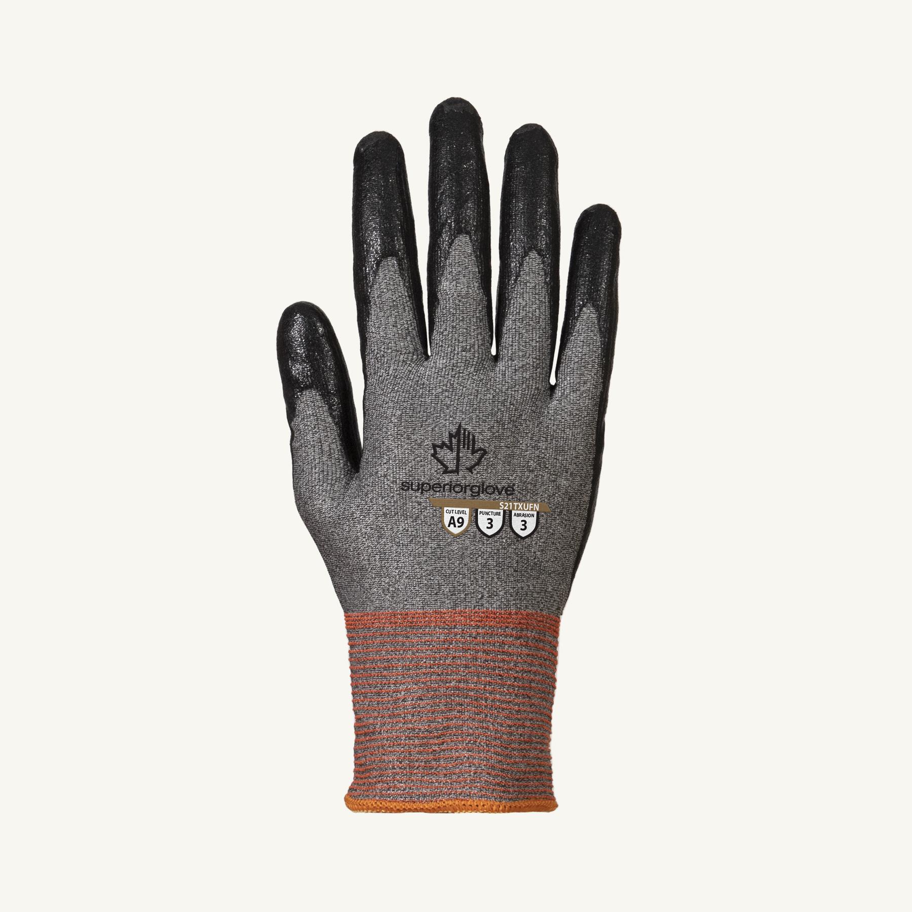 Superior Glove™ S21TXUFN-6 TenActiv™ Cut Resistant Gloves, XS, Nitrile Coating, TenActiv™, ANSI Cut-Resistance Level: A9, ANSI Puncture-Resistance Level: 3