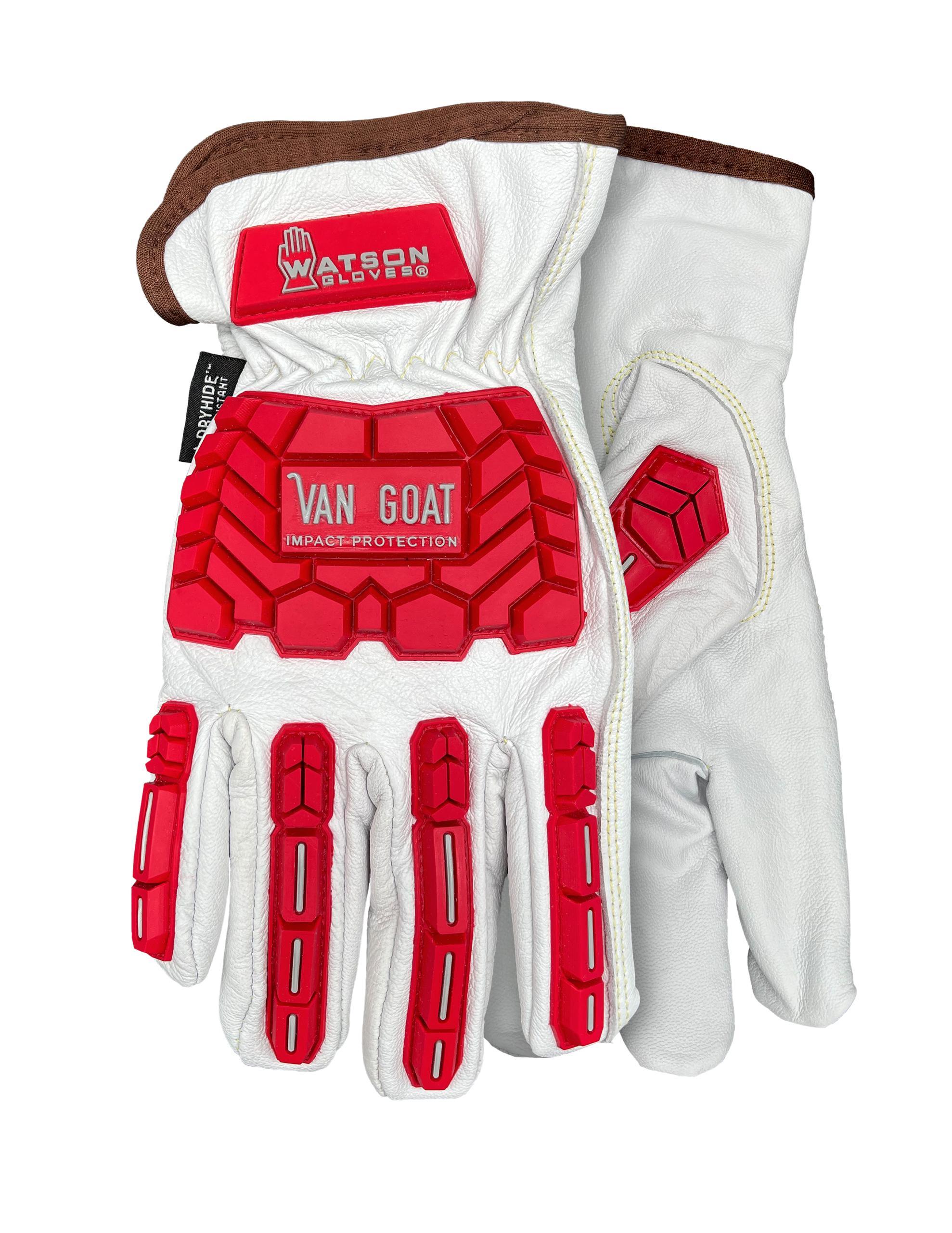 Goat Series 547TPR High-Performance Cut-Resistant Gloves, Full Grain Goatskin with TPR/Paramid/Polyester/Steel, Slip-On Cuff, Resists: Cut, Impact and Puncture, ANSI Cut-Resistance Level: A5, ANSI Puncture-Resistance Level: 5, Ergonomic