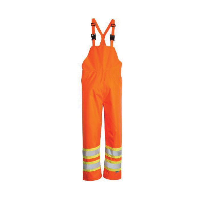 Viking® Open Road® 6323PO Open Road® 6323PO Rain Bib Pant, Men's, Hi-Viz Orange, 150D Trilobal Ripstop Polyester/Polyurethane
