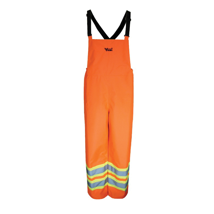 Viking® Handyman® 6327PO Handyman® 6327PO Detachable Rain Bib Pant, Hi-Viz Orange, 300D Polyester/PVC