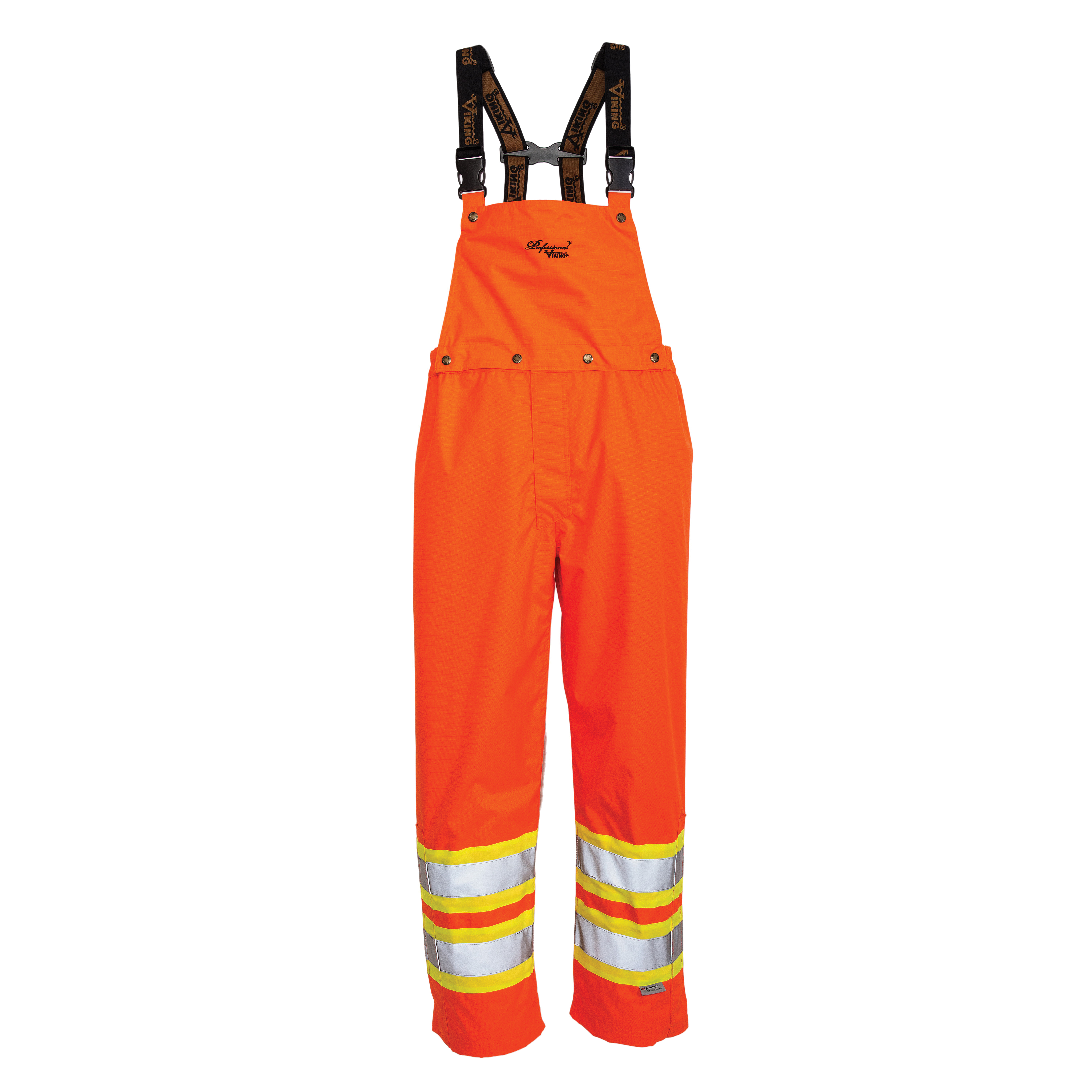 Viking® Journeyman® Professional® 6330PO Journeyman® Professional® 6330PO Rain Bib Pant, Hi-Viz Orange, 300D Trilobal Ripstop Polyester/Polyurethane
