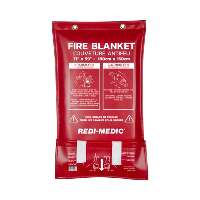 Wasip 390000 Fire Blanket, 6 x 5 ft, PVC