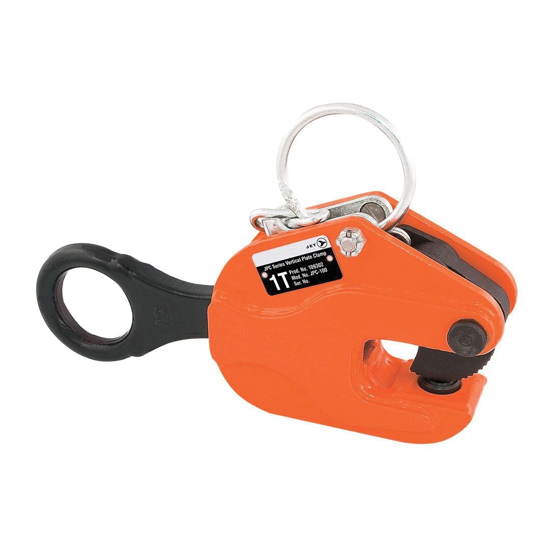 JET 109302 Sumo Heavy Duty Plate Clamp, 1 ton Load, 0 to 7/8 in Jaw Opening, Steel, Safety Lock Locking