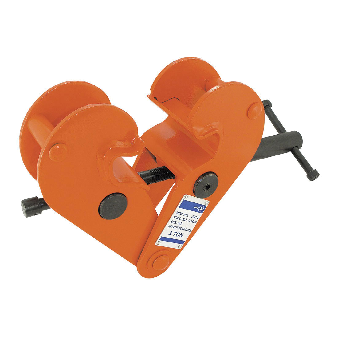 JET 120605 JBC Heavy Duty Beam Clamp With Locking Screw, 2 ton Capacity, 2.95 to 9.05 in W Flange