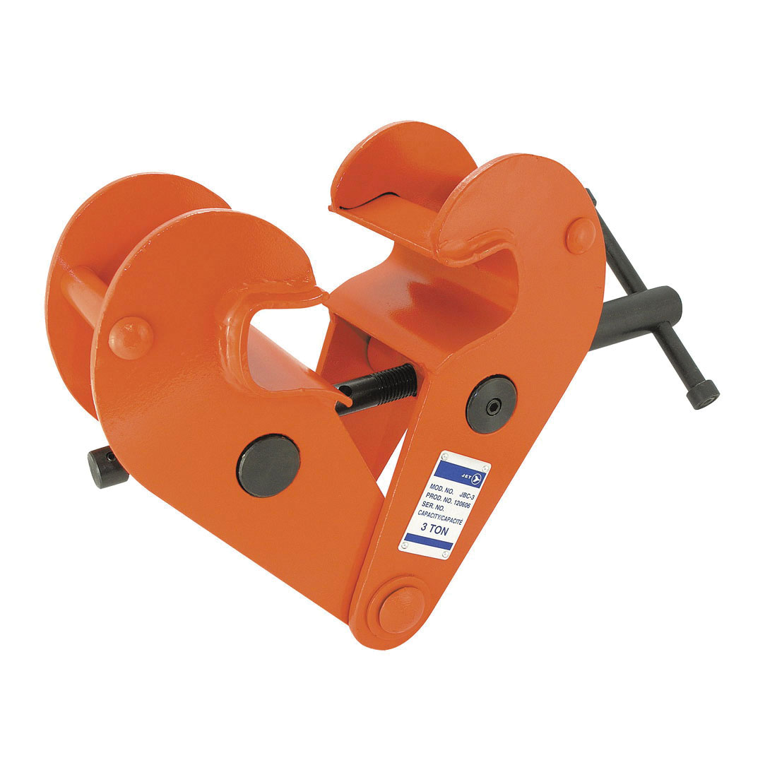 JET 120606 JBC Heavy Duty Beam Clamp With Locking Screw, 3 ton Capacity, 3.35 to 11 in W Flange